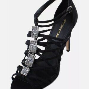 Arturo Chiang Black evening sandal